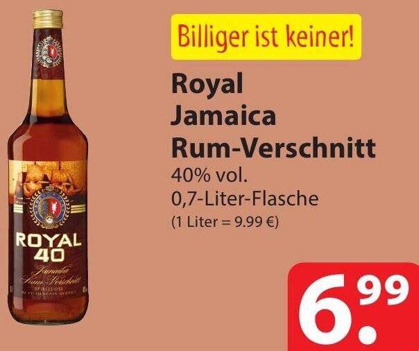 Royal Jamaica RumVerschnitt 0,7 Liter Flasche Angebot bei Famila Nord Ost