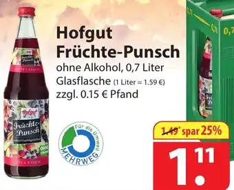 Famila Nord Ost Hofgut Früchte-Punsch 0,7 Liter Angebot