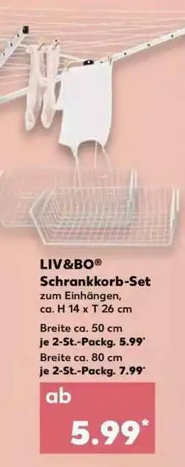 Kaufland Liv&bo Schrankkorb-set Angebot