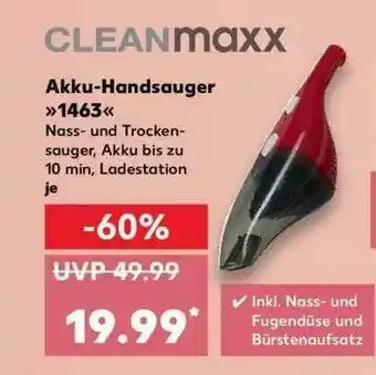 Kaufland Cleanmaxx Akku-handsauger »1463« Angebot