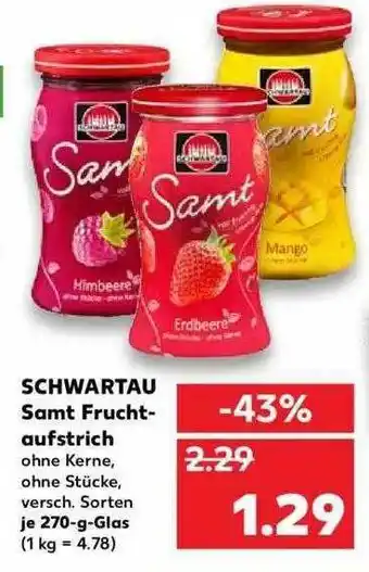 Kaufland Schwartau Samt Fruchtaufstrich Angebot