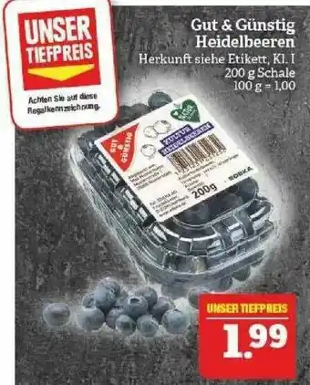 Marktkauf Gut & Günstig Heidelbeeren Angebot