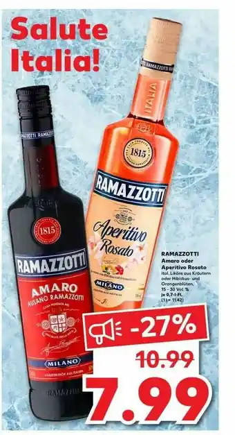 Kaufland Ramazzotti Amaro Oder Aperitivo Rosato Angebot