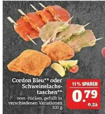 Marktkauf Cordon Bleu Oder Schweinelachstaschen Angebot