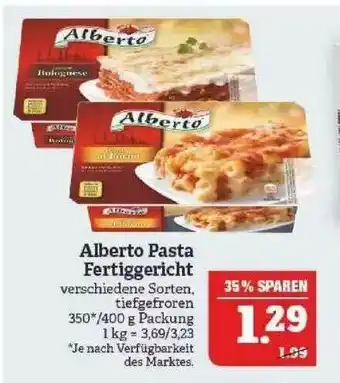 Marktkauf Alberto Pasta Fertiggericht Angebot