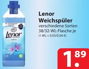 Famila Nord Ost Lenor Weichspüler 38/32 WL Flasche Angebot