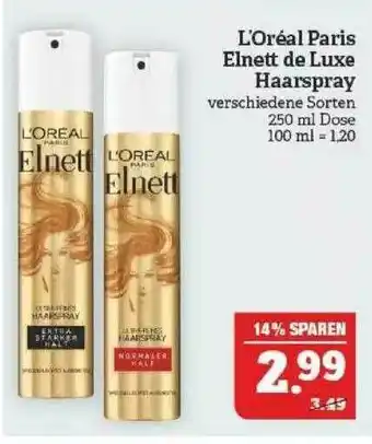 Marktkauf L'oréal Paris Elnett De Luxe Haarspray Angebot