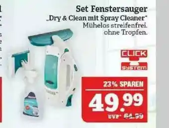 Marktkauf Set Fenstersauger „dry & Clean Mit Spray Cleaner” Angebot