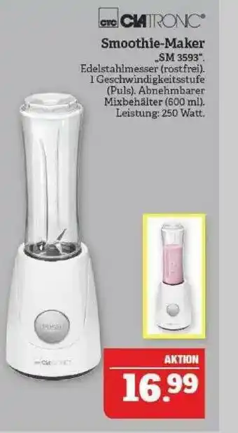 Marktkauf Clatronic Smoothie-maker „sm 3593” Angebot