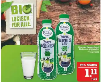 Marktkauf Kohrener Landmolkerei Bio Bauern Weidemilch Angebot