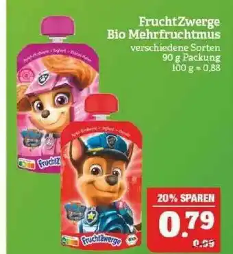 Marktkauf Fruchtzwerge Bio Mehrfruchtmus Angebot