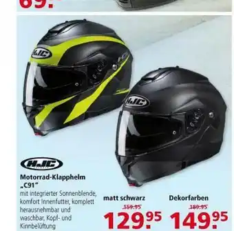 Multi Markt Hjc Motorrad-klapphelm „c91” Angebot