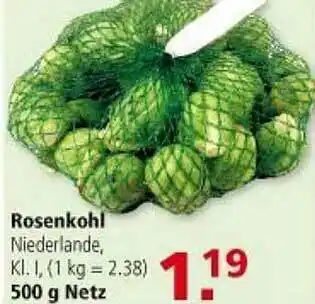 Multi Markt Rosenkohl Angebot