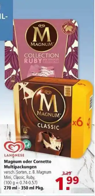 Multi Markt Langnese Magnum Oder Cornetto Multipackungen Angebot