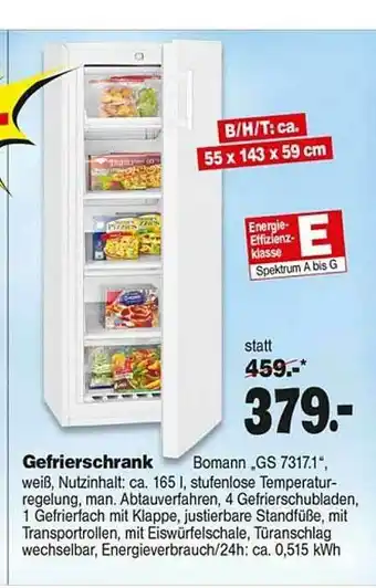 Repo Markt Gefrierschrank Bomann Gs7317.1 Angebot