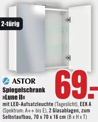 B1 Discount Baumarkt ASTOR Spiegelschrank Lune II Angebot