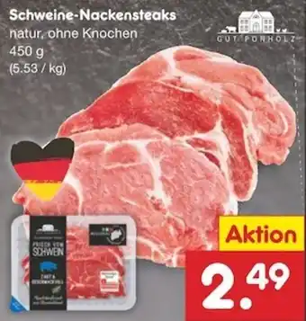 Netto Marken-Discount Schweine Nackensteaks 450g Angebot