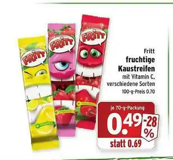 Wasgau Fritt Fruchtige Kaustreifen Angebot