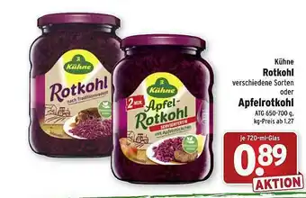 Wasgau Kühne Rotkohl Oder Apfelrotkohl Angebot