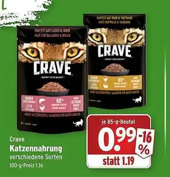 Wasgau Crave Katzennahrung Angebot