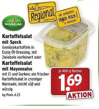 Wasgau Kartoffelsalat Mit Speck Oder Mit Mayonnaise Angebot