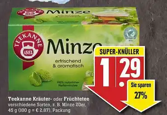 Scheck-in-Center Teekanne Kräuter- Oder Früchtetee Angebot