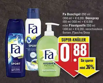 Scheck-in-Center Fa Duschgel Deospray Oder Füssigseife Angebot