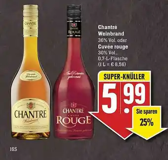 Scheck-in-Center Chantré Weinbrand Oder Cuvée Rouge Angebot