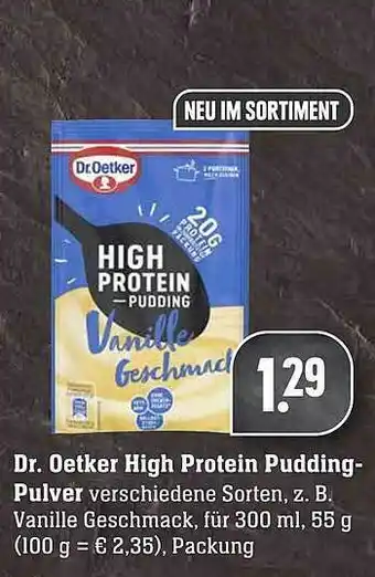 Scheck-in-Center Dr. Oetker High Protein Pudding-pulver Angebot