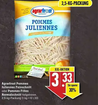 Scheck-in-Center Agrarfrost Pommes Juliennes Feinschnitt Oder Pommes Frites Normalschnitt Angebot