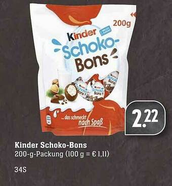 Scheck-in-Center Kinder Schoko-bons Angebot