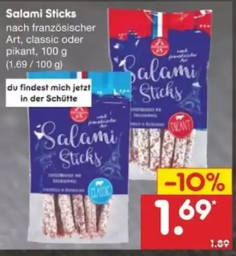 Netto Marken-Discount Salami Sticks 100g Angebot