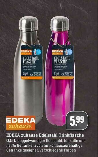 Scheck-in-Center Edeka Zuhause Edelstahl Trinkflasche Angebot