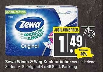 Scheck-in-Center Zewa Wisch & Weg Küchentücher Angebot