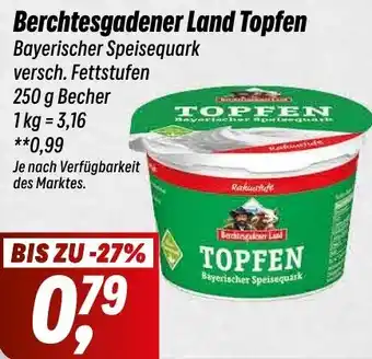 Simmel Berchtesgadener Land Topfen 250 g Becher Angebot