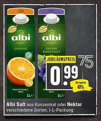 Scheck-in-Center Albi Saft Oder Nektar Angebot