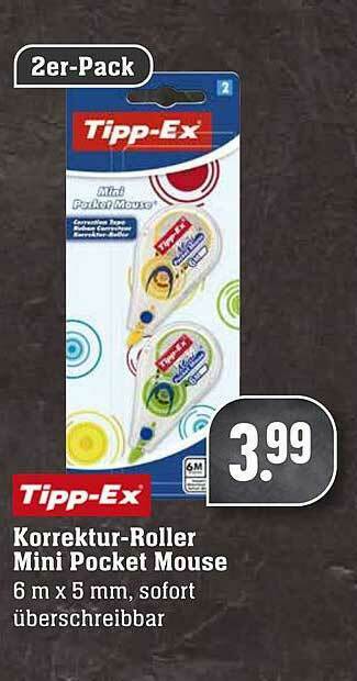 Scheck-in-Center Tipp-ex Korrektur-roller Mini Pocket Mouse Angebot