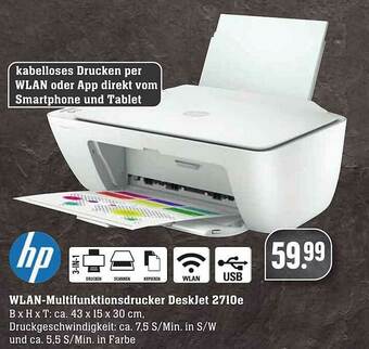 Scheck-in-Center Hp Wlan-multifunktionsdrucker Deskjet 2710e Angebot