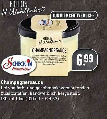 Scheck-in-Center Champagnersauce Scheck-in Manufaktur Angebot