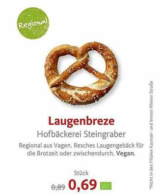 VollCorner Biomarkt Laugenbreze Hofbäckerei Steingraber Angebot