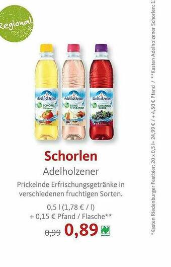 VollCorner Biomarkt Schorlen Adelholzener Angebot