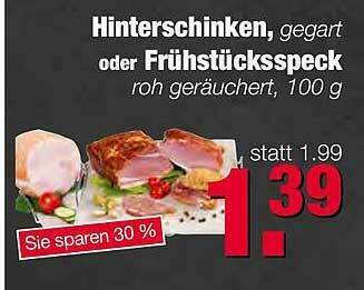 Edeka Scherer Hinterschinken Oder Frühstücksspeck Angebot