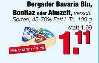 Edeka Scherer Bergader Bavaria Blu, Bonifaz Oder Almzeit Angebot