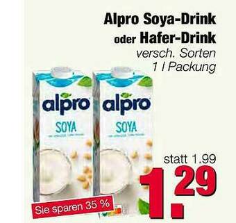 Edeka Scherer Alpro Soya-drink Oder Hafer-drink Angebot