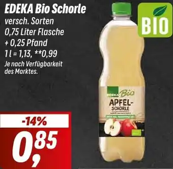 Simmel EDEKA Bio Schorle 0,75 Liter Flasche Angebot