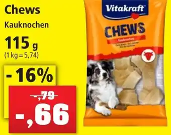 Thomas Philipps Vitakraft Chews Kauknochen 115 g Angebot