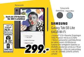 MEDIMAX SAMSUNG Galaxy Tab S6 Lite 64GB Wi-Fi Angebot