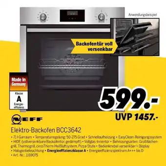 MEDIMAX NEFF Elektro-Backofen BCC3642 Angebot