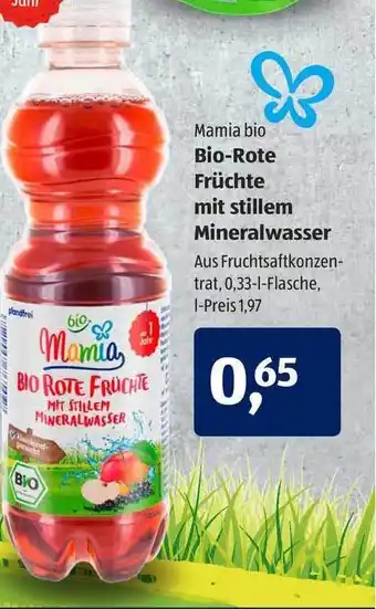 Aldi Süd Bio-Rote Früchte mit Stillem Mineralwasser Angebot