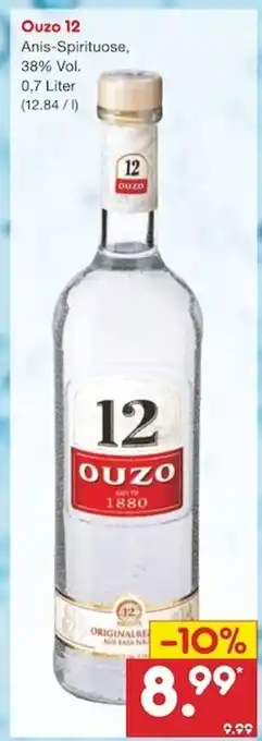 Netto Marken-Discount Ouzo 12 , 0,7L Angebot